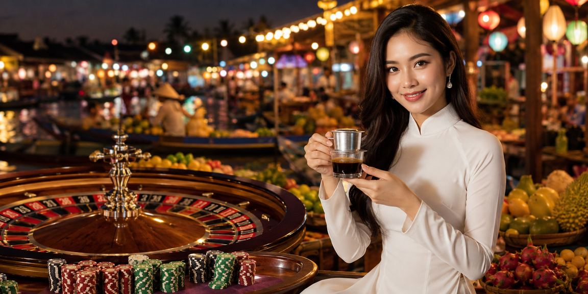 Người phụ nữ mặc áo dài truyền thống bên dòng sông Mekong thơ mộng